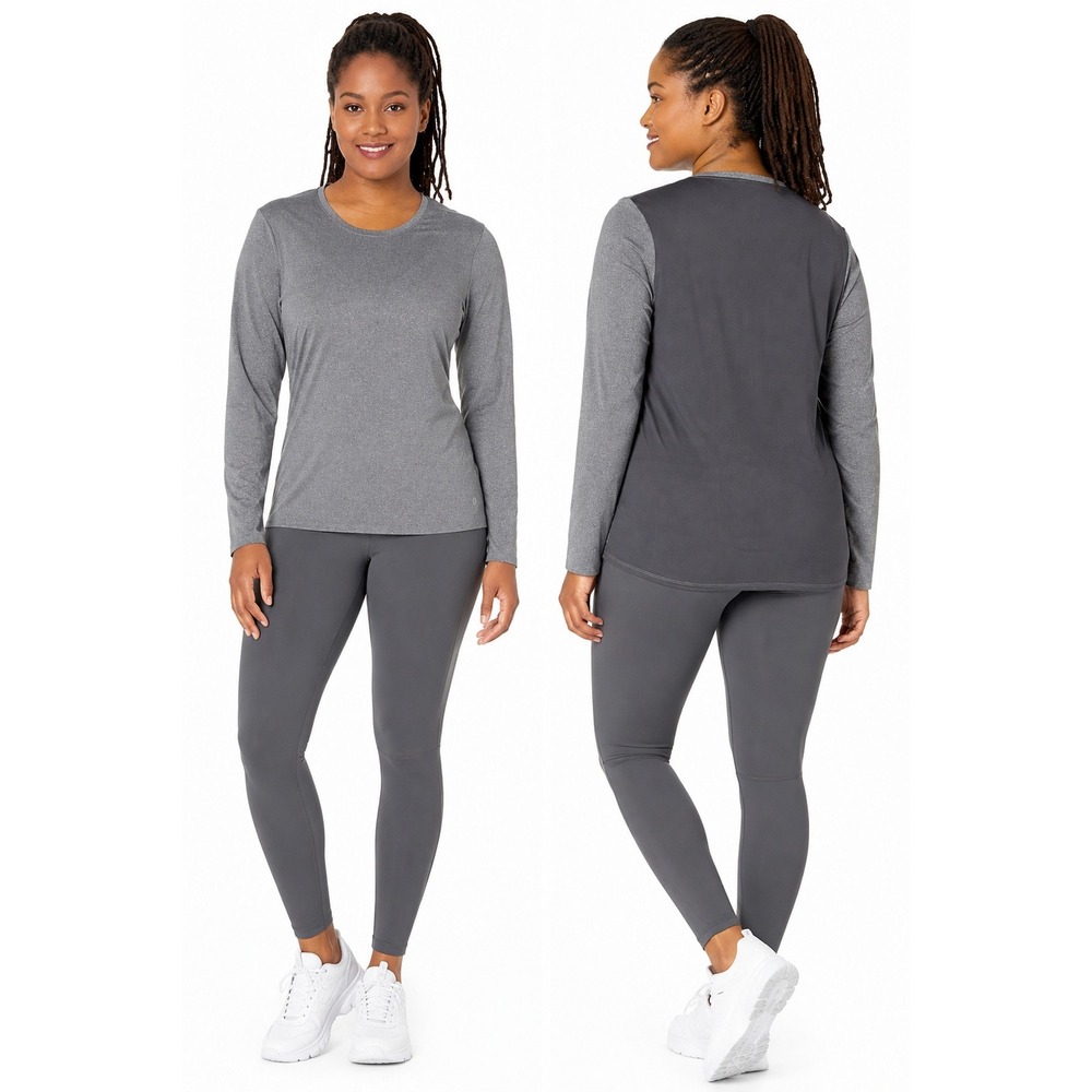 Women's Tech Mesh Long Sleeve Shirt by Core 10 Gray Heather XS New With Tags